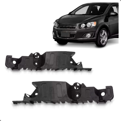 Par Suporte Guia Sonic 2012 2013 A 2015 Parachoque Dianteiro