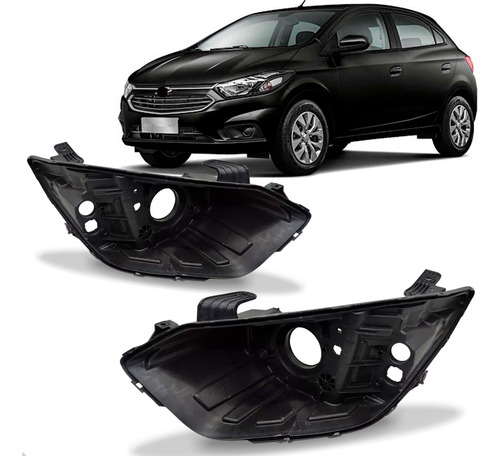 Par Carcaça Farol Dianteiro Onix E Prisma 2017 2018 A 2020