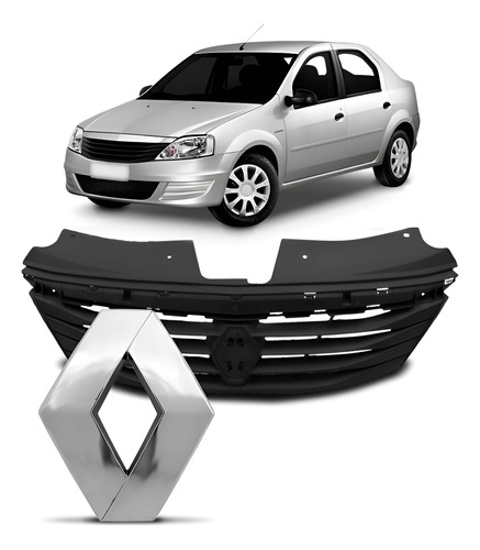 Tela Frontal Com Emblema Logan 2012 2013 2014 Fosco