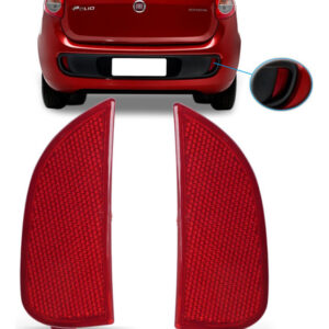 Par Sinaleira Do Parachoque Traseiro Palio 2012 2013 2014 Ambos Lados Vermelho