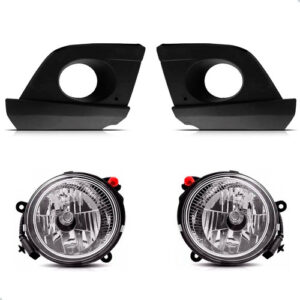 Par Faróis Milha E Molduras Saveiro Cross 2010 A 2014