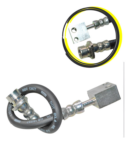 Flexivel De Freio Traseiro 295mm City Fit 09 Em Diante