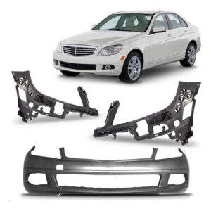 Envolvente Dianteiro Para Mercedes C180 2008 A 2011 Com Guia Preto