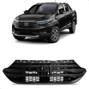 Grade Radiador Para Fiat Strada 2020 2021 A 2024 1a Linha Preto