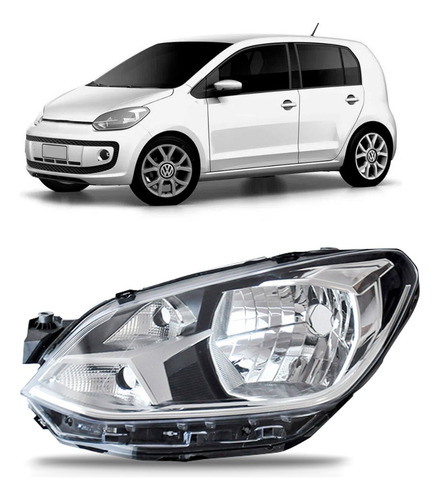 Farol Up 2017 2018 2019 Friso Cinza 1ª Linha Esquerdo/motorista