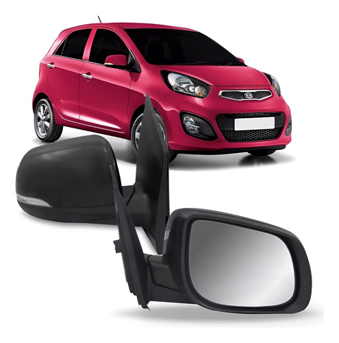 Par Retrovisor Picanto 2012 2013 14 15 Com Sinaleira Foldway