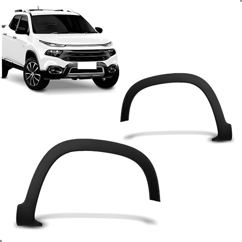 Par Moldura Paralama Dianteiro Para Toro 2016 A 2024 Preto