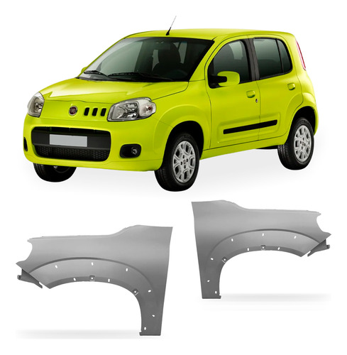 Par Paralama Para Uno Vivace Way 2011 2012 A 2014 Com Furo