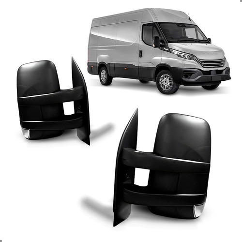 Par Retrovisor Elétrico Braço Curto Para Iveco 2020 A 2025