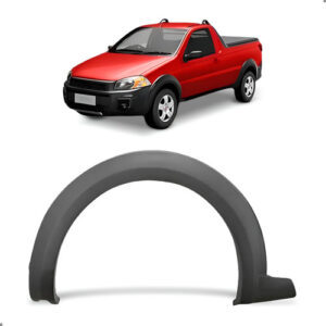 Moldura Paralama Dianteiro Strada 2014 A 2019 Cinza Esquerdo