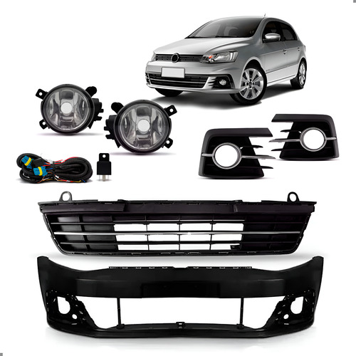 Kit Transformação Frente Gol E Voyage G6 Para G7 2016 A 2018 Preto