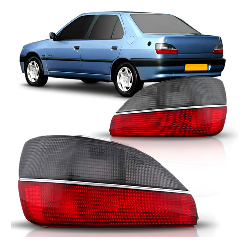 Par Sinaleira Traseira Para Peugeot 306 Sedan 1997 A 1999 Ambos Lados