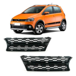 Par Tela Frontal Radiador Interna Crossfox 2011 A 2014 Preto