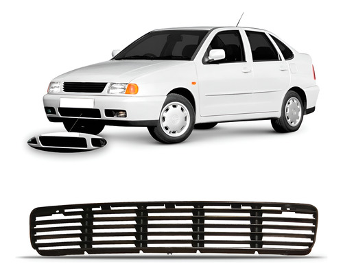 Grade Parachoque Polo Classic 1997 1998 1999 A 2002 1a Linha Preto