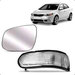 Kit Lente Retrovisor Para Cerato 2009 A 2013 Pisca Esquerdo