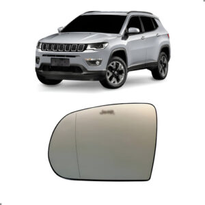 Lente Retrovisor Para Compass 2017 2018 2019 A 2021 Esquerdo