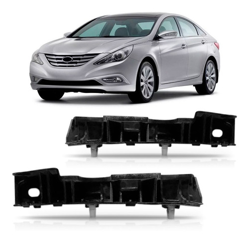 Par Guia Suporte Parachoque Dianteiro Sonata 2011 A 2016.