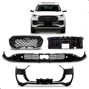 Kit Parachoque Tiggo 8 Pro 2022 A 2024 Com Grade Central Preto