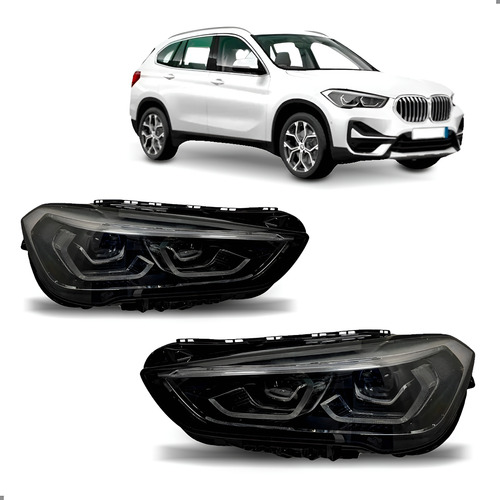 Par Farol Full Led Para Bmw X1 2020 2021 2022 Ambos Lados
