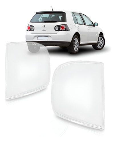 Par Lente Lanterna Traseira Golf 2007 08 09 2010 11 12 Mala Transparente