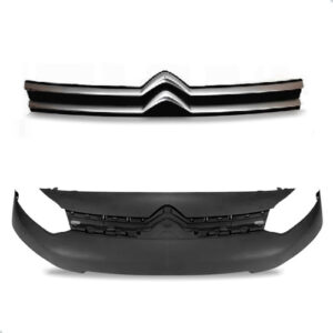 Kit Envolvente E Grade Jumpy 2018 A 2024 Friso Cromado Preto