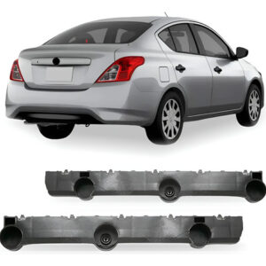 Par Suporte Guia Versa 2011 A 2014 Parachoque Traseiro