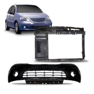 Kit Parachoque E Painel Mini Frente C3 2003 A 2008 C/ Ar