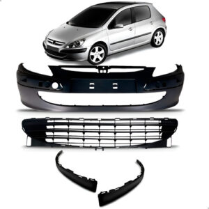 Kit Frente Parachoque Para Peugeot 307 2003 A 2005 1a Linha Preto