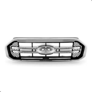 Kit Parachoque E Grade Para Ford Ranger 2020 A 2023 Com Aro Preto