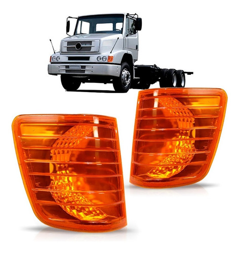 Par Lanterna Dianteira Mb 1620 96 97 98 99 00 01 02 03 A 12 Âmbar