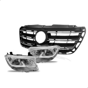 Kit Envolvente + Par Farois + Grade Sprinter 2020 Até 2024 Preto