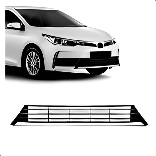 Tela Frontal Corolla 2018 2019 Central Parachoque Dianteiro Preto