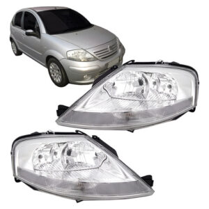 Par Farol Citroen C3 03 04 05 2006 2007 2008 2009 2010 - Direito E Esquerdo