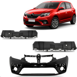 Parachoque Dianteiro Sandero 2020 A 2024 Com Guias Novo Preto