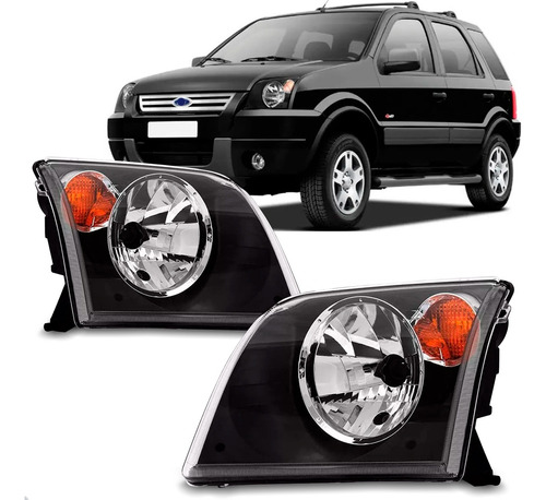 Par Farol Para Ford Ecosport 2004 A 2007 Sinaleira Âmbar