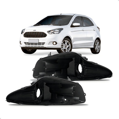 Par Carcaça De Farol Ford Ka 2015 2016 2017
