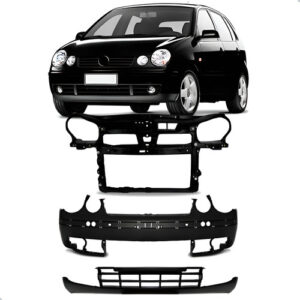 Kit Parachoque C/ Painel Mini Frente Polo 03 A 06 C/ Spoiler Preto