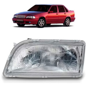 Farol Para Volvo S70 1997 1998 99 2000 Lente Raiada 1ª Linha - Esquerdo/motorista