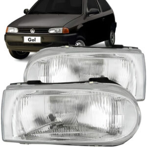 Par Farol Gol G2 Bola Parati Saveiro 95 96 97 98 99 Cromado Direito E Esquerdo