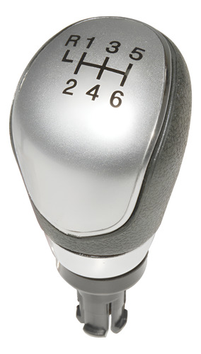 Manopla 6 Marchas Preta C Lente Prata Ecosport Moderna Preto