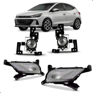 Par Farol Milha E Lanterna Diant. Para Hb20 2023 2024 2025 Preto