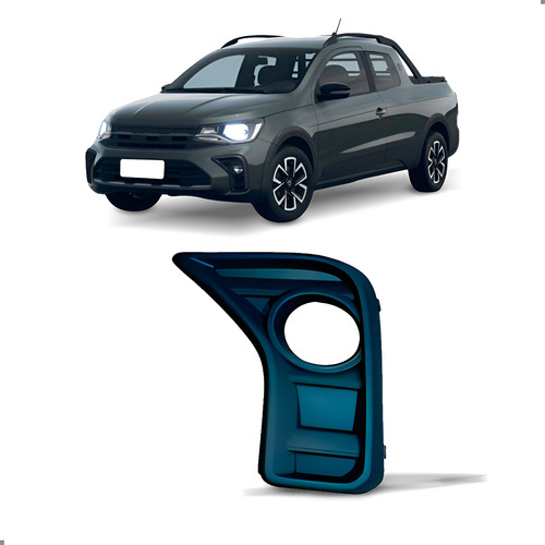 Aro Milha  Para  Saveiro 2023 2024 2025 2026 Esquerda Preto Esquerdo