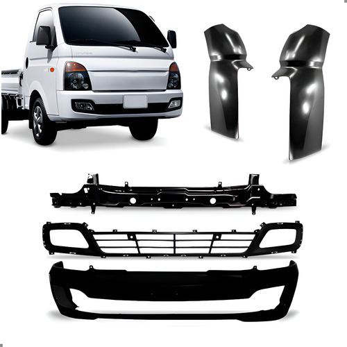 Kit Frente Parachoque Dianteiro Para Hr 2013 2014 A 2024 Preto