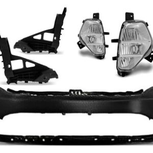Kit Parachoque Nivus 2020 A 2024 Com Par Milhas Led E Guias - Preto