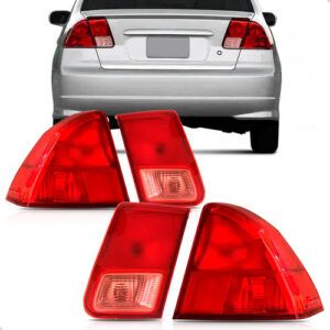 Jogo De Lanterna Civic 2001 A 2003 Vermelha