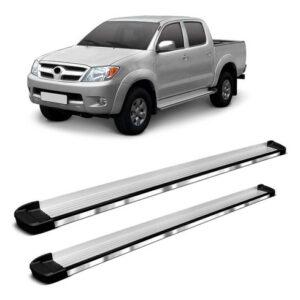 Estribo Lateral Hilux Srv 2005/2015 Cabine Dupla Plataforma Prateado