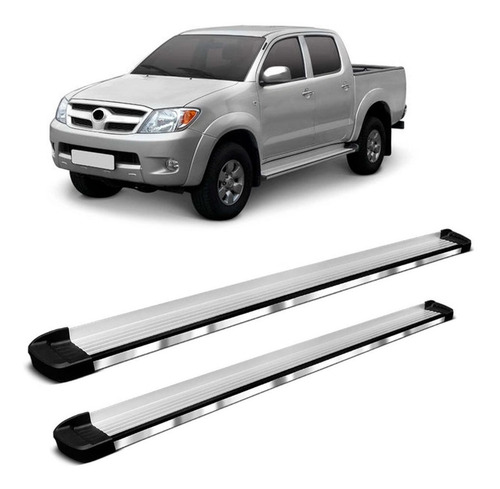 Estribo Lateral Hilux Srv 2005/2015 Cabine Dupla Plataforma Prateado