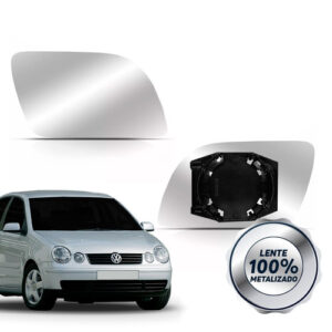 Par Lente Retrovisor Polo 2002 A 2010 Com Base. Não