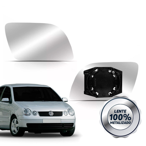 Par Lente Retrovisor Polo 2002 A 2010 Com Base. Não