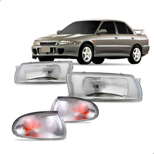 Kit Farol Lancer 1993 1994 1995 Com Jogo Sinaleiras Par Direito/passageiro
